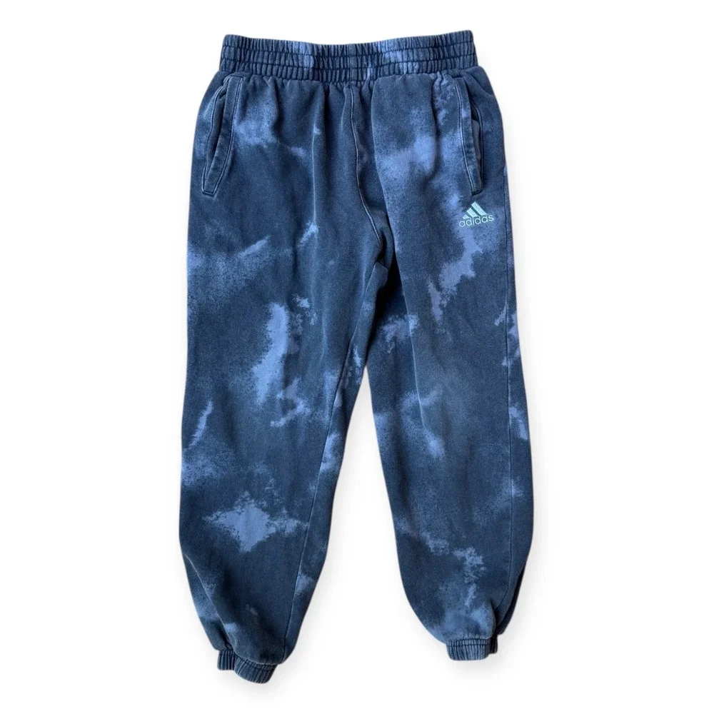 Adidas Kids Navy Tie Dye Hoodie & Jogger Sweat Set Size M (10-12)